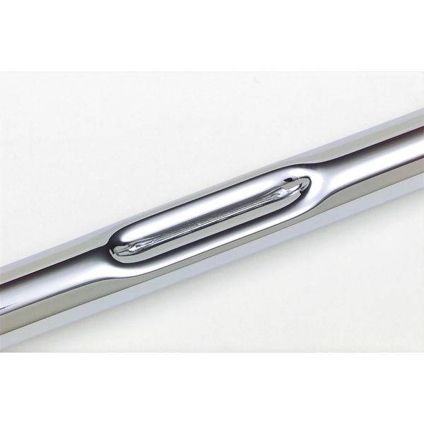 1インチ ハンドルバー バックホーン ミッド ディンプル クローム