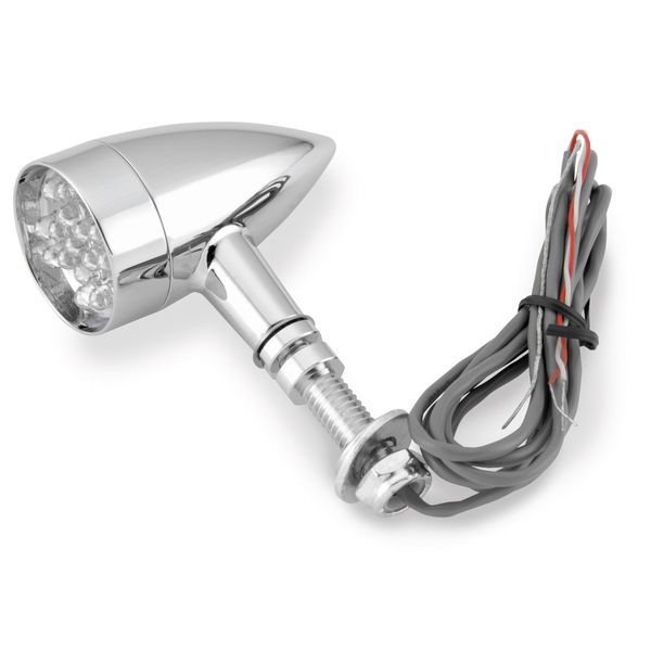 ミニ LED ウインカー アンバー マウンティングスタッド付き 左右ペア