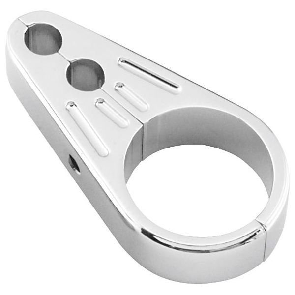 1インチ デュアルスロットル ケーブルクランプ スロット クローム