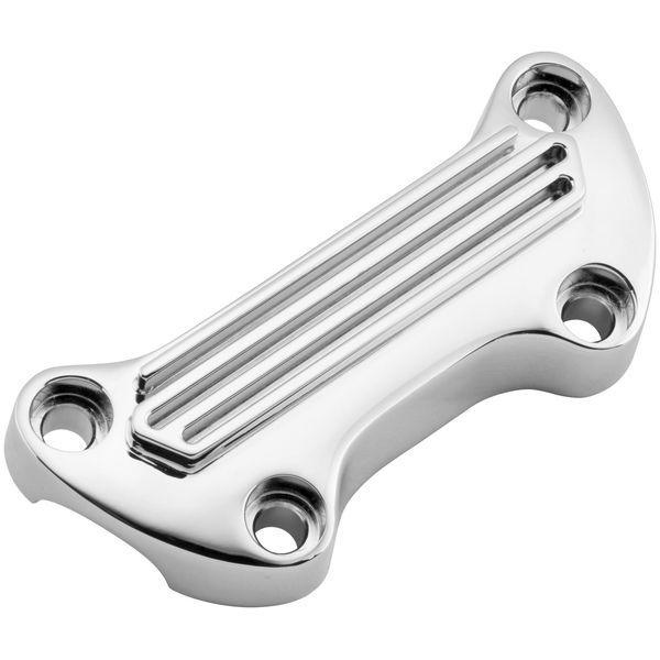 ハンドルバー トップ クランプ フィン クローム