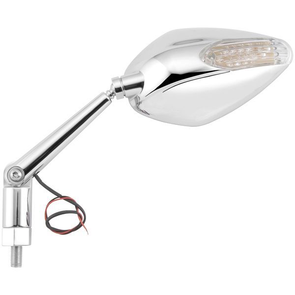 ミラー キャンディドロップ スタンダードバイク用 クローム 左右ペア