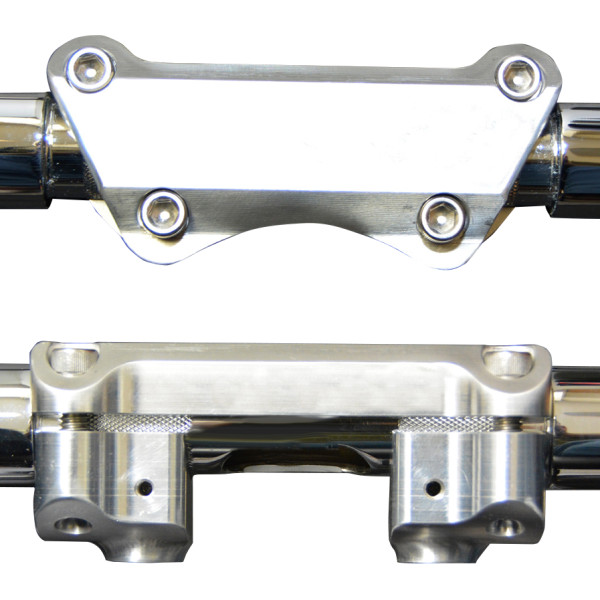 ハンドルバー ライザー&クランプキット 1インチ高、1.25インチバー 15年以降 FLTRX、FLTRXS