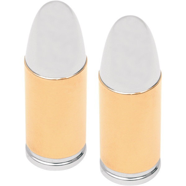 バルブ ステム キャップ 0.38スペシャル ゴールド 2個入り