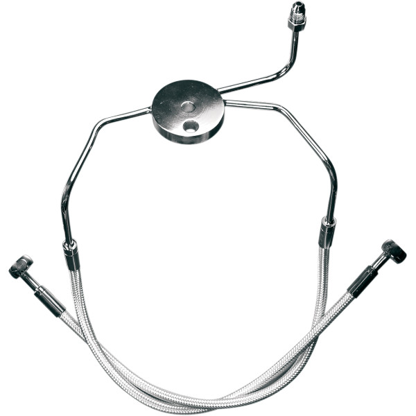 フロント ブレーキライン ロワー 3/8" 10mm/35°FXDX(デュアルディスク) クローム