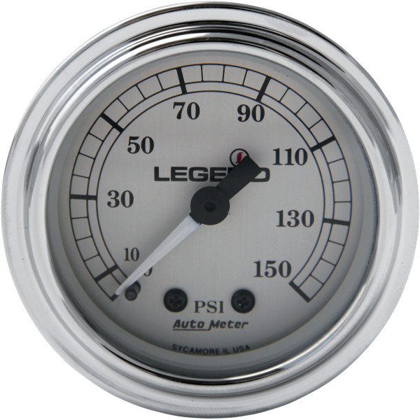 空気圧ゲージ 0-150psi フェアリング用 シルバー/白