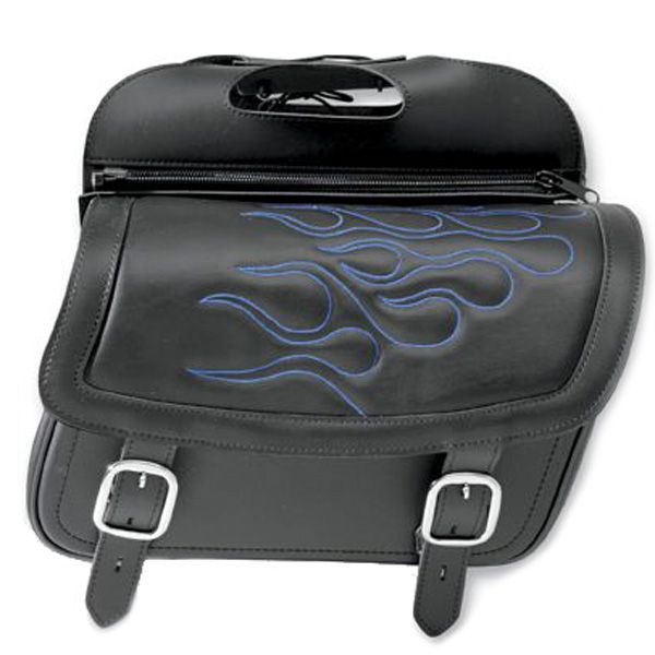 『セール特価』 サドルバッグ フレイム 青 (左右ペア) ミディアム