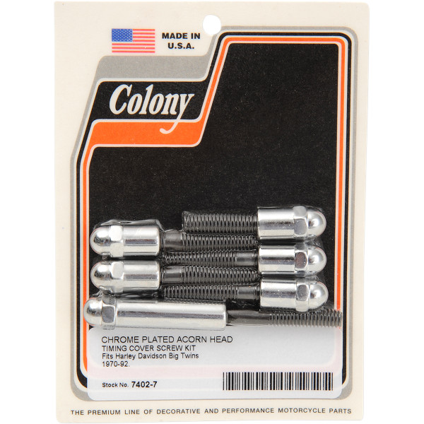 Machine ドングリナット カム カバー 71年-99年 Big Twin クローム