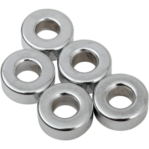 スペーサー クローム 1/4インチ(6mm) x 1/4インチ(6mm) 外径5/8インチ(16mm) (5個入り)