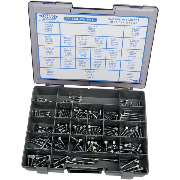 六角穴付きボタンボルト クローム/ローレット 詰め合わせセット