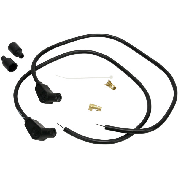 8mm プラグコード 汎用 135° 24インチ(610mm) 黒