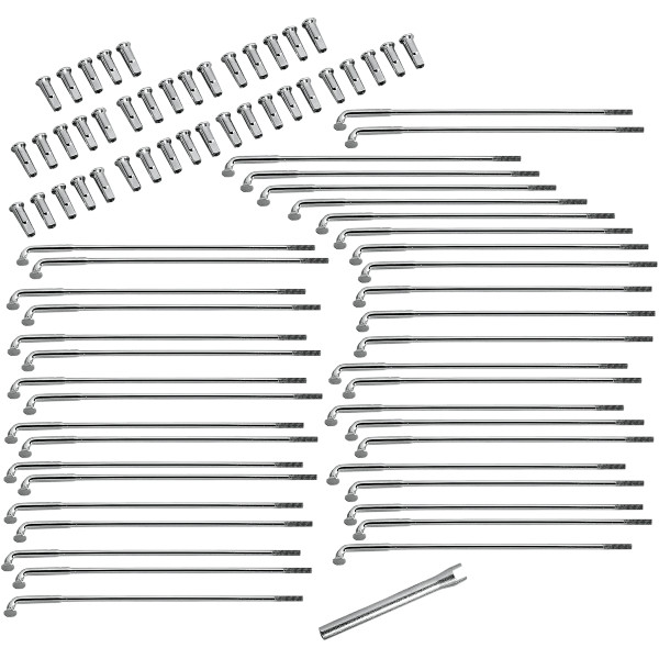 スポークセット スチールハブ 16インチ 長さ 6.8125インチ クローム