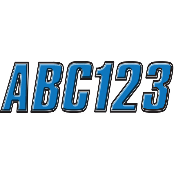 ステッカー 76mm 800 青/黒 (146枚入り)