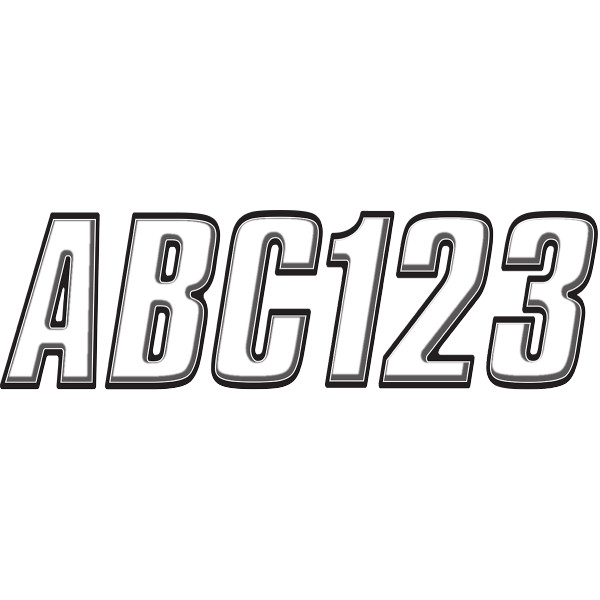 ステッカー 76mm 800 白/黒 (146枚入り)