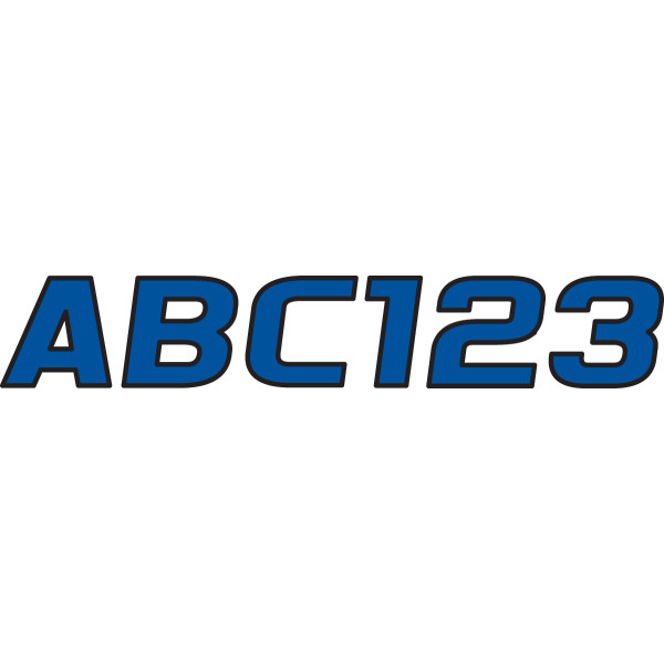 【セール特価】 ステッカー 76mm 700 青/黒 (146枚入り)