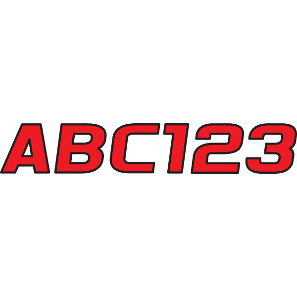 ステッカー 76mm 700 赤/黒 (146枚入り)