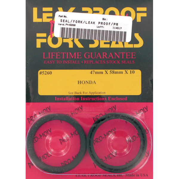 フロントフォークシール 47X58X10mm 97年-07年 CR250R 2セット