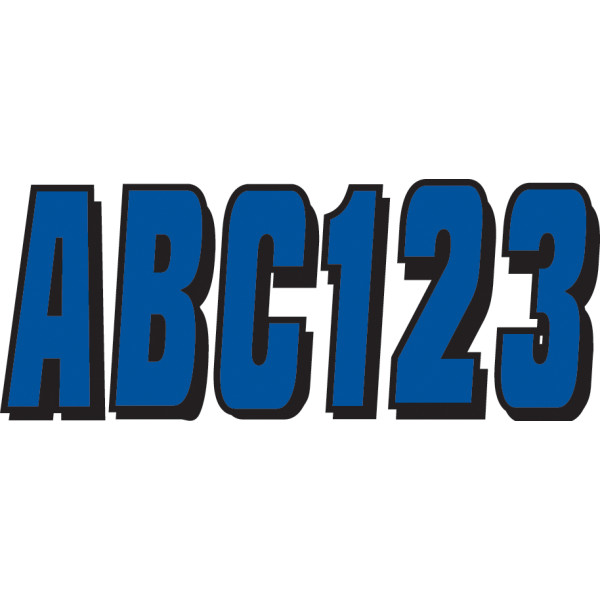 ステッカー 76mm 青/黒 (146枚入り)