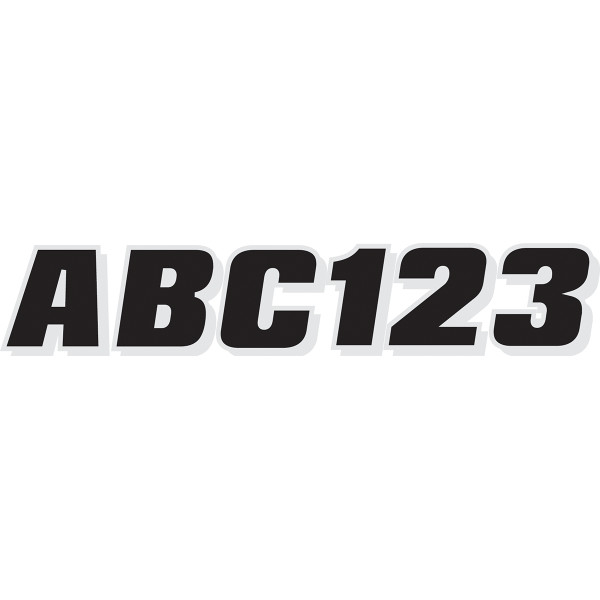 ID ステッカー キット 76mm 黒/シルバー