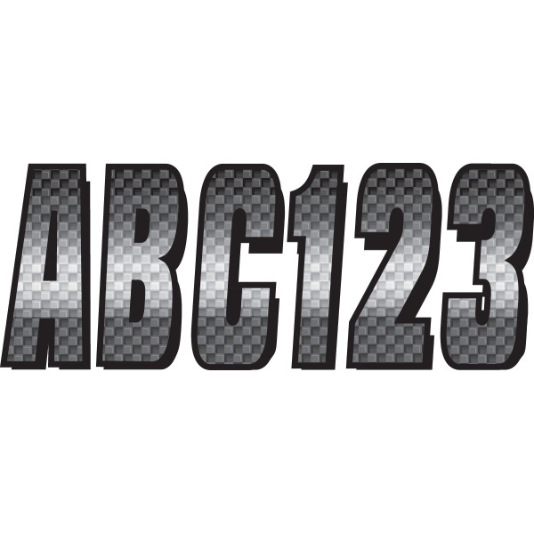 ステッカー 76mm クローム/黒 (146枚入り)