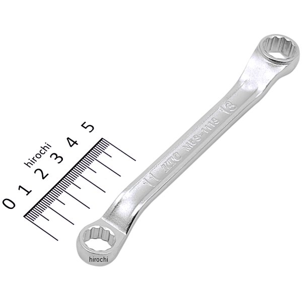 45°×6°ショートめがねレンチ 11mm×13mm