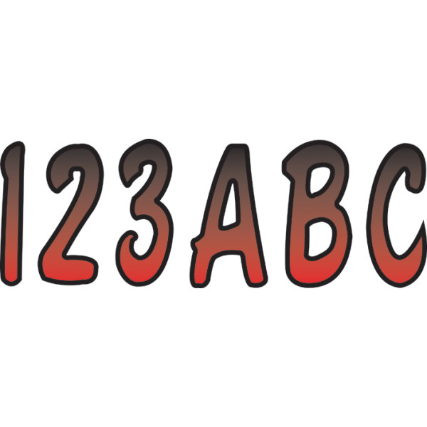 ID ステッカー キット 76mm 赤/黒