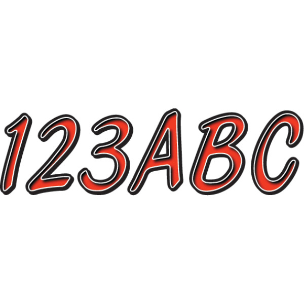 ステッカー 76mm 赤/黒 (146枚入り)
