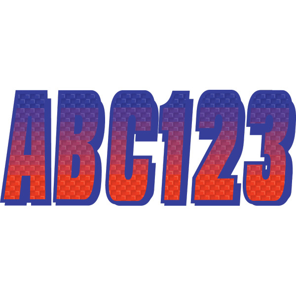 ステッカー 76mm 赤/紫 (146枚入り)