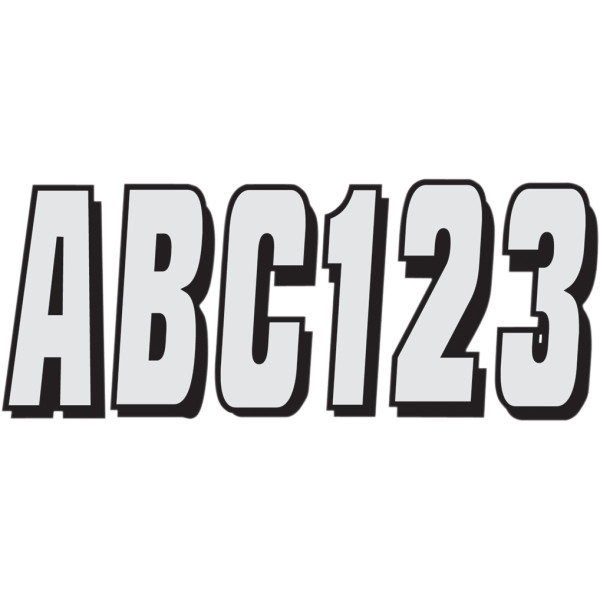 ステッカー 76mm シルバー/黒 (146枚入り)