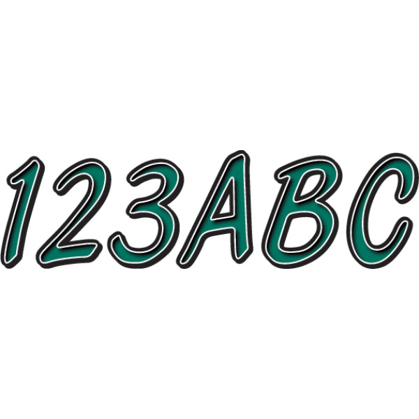 【セール特価】 ステッカー 76mm グリーン/黒 (146枚入り)