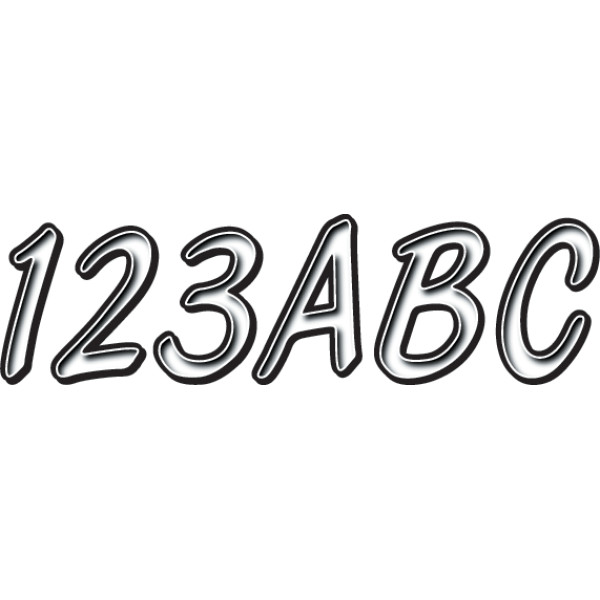 ステッカー 76mm 白/黒 (146枚入り)
