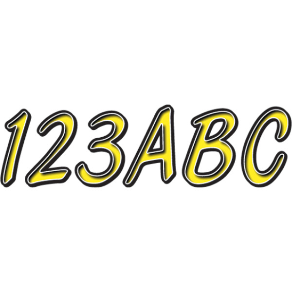 ステッカー 76mm 黄/黒 (146枚入り)