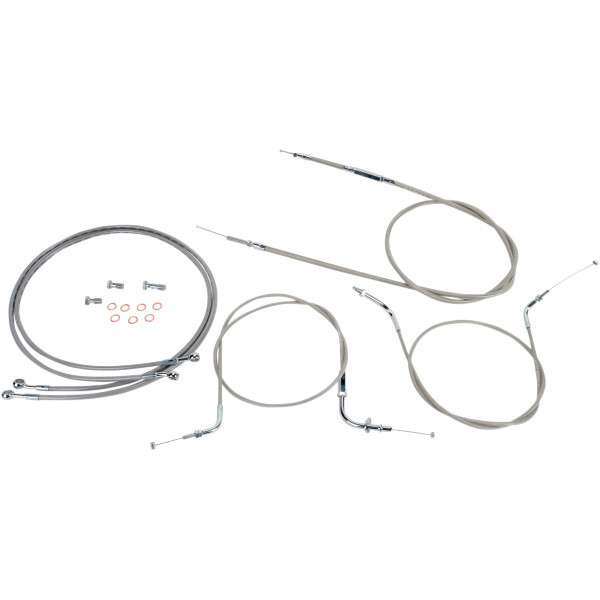 ケーブルライン セット 12インチ(305mm) 07年以降 ドラッグスター XVS1300A ステンレス