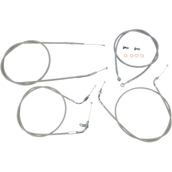 ケーブルライン セット 16インチ(406mm) 98年以降 ドラッグスター XVS650A ステンレス