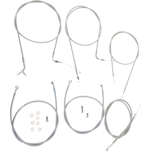 ケーブルライン セット 18インチ(457mm) 99年-09年 ドラッグスター XVS1100A ステンレス