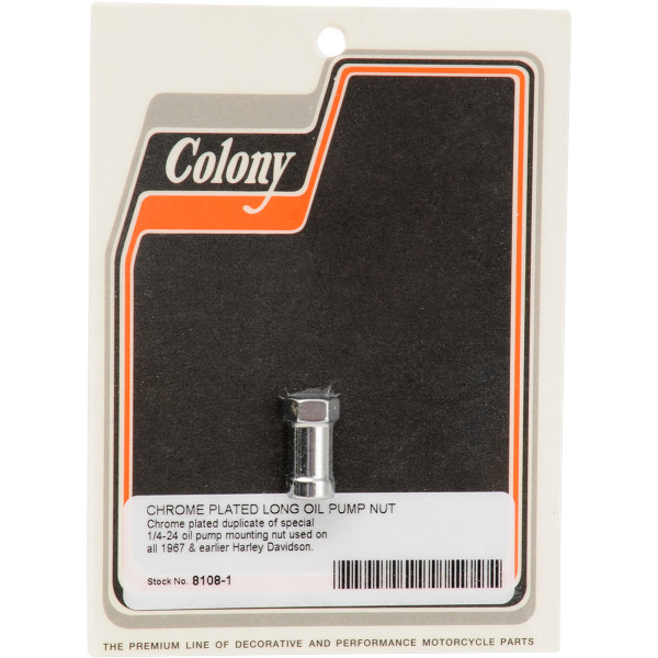 Machine ロングオイルポンプ取付ナット 36年-67年 クローム 24831-41 (1個売り)