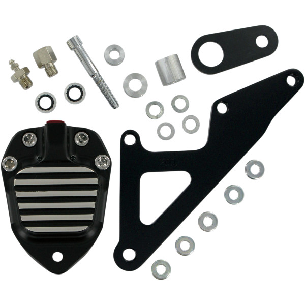 GMA エンジニアリング 2ピストン フロントシングル B-キャリパー 74年-77年 XL、FX クラシック 黒