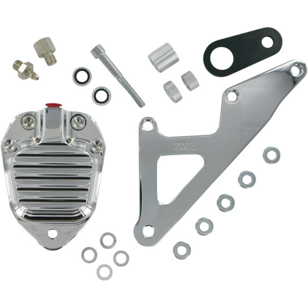 GMA エンジニアリング 2ピストン フロントシングル B-キャリパー 74年-77年 XL、FX クラシック クローム