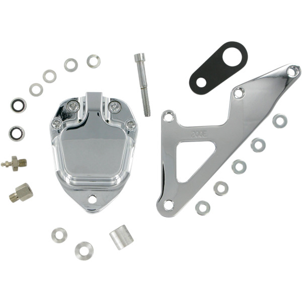 GMA エンジニアリング 2ピストン フロントシングル B-キャリパー 74年-77年 XL、FX スムース クローム