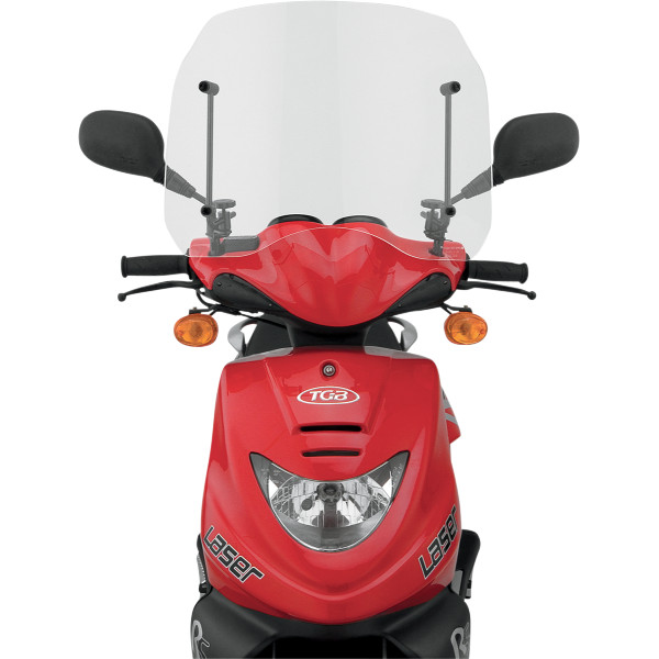 【セール特価】 ウインドシールド スクーター66 15.25インチ高 汎用 クリア