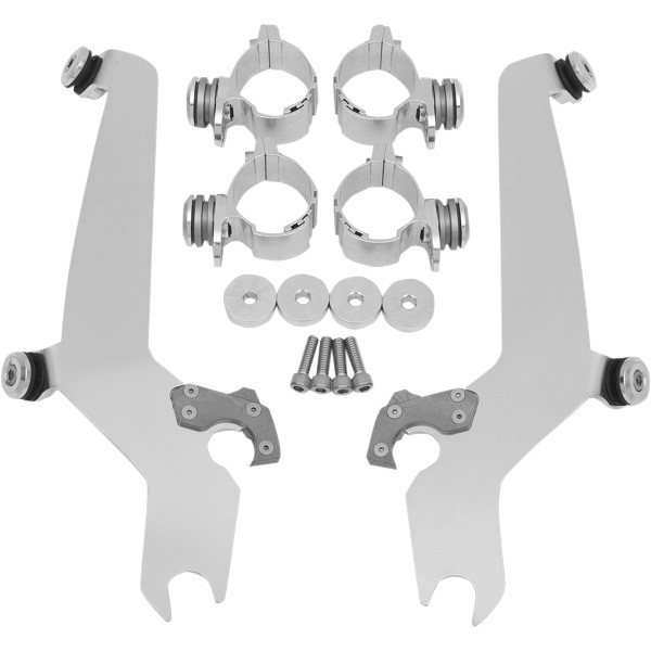 メンフィスシェード ウインドシールドスポーツ クイック取付金具 97年-08年 シャドウ VT1100、VT750 ポリッシュ