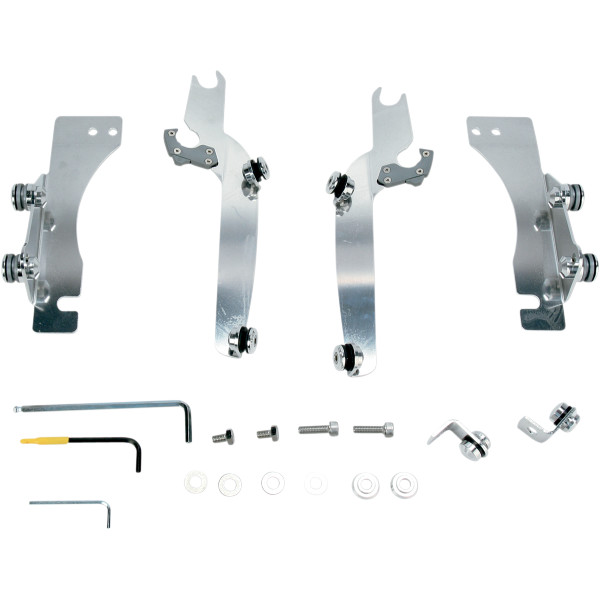 メンフィスシェード ウインドシールドスポーツ クイック取付金具 01年-13年 ブルバード VL800 ポリッシュ