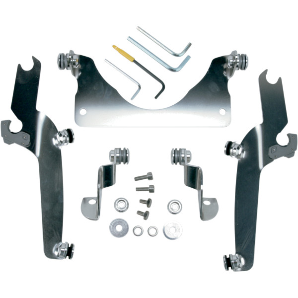 メンフィスシェード ウインドシールドスポーツ クイック取付金具 05年-09年 ブルバード VL1500 ポリッシュ