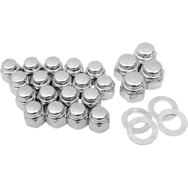 Machine ナット ロッカーボックス 66年-84年 BigTwin クローム