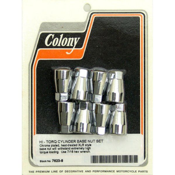 Machine シリンダーベース ナット 57年-84年 XL クローム (8個入り)