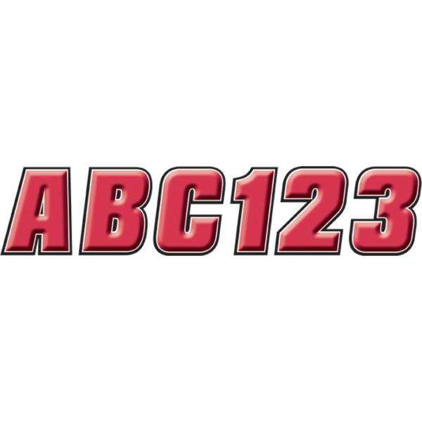 【セール特価】 ID ステッカー キット 2インチ(51mm) 赤/黒