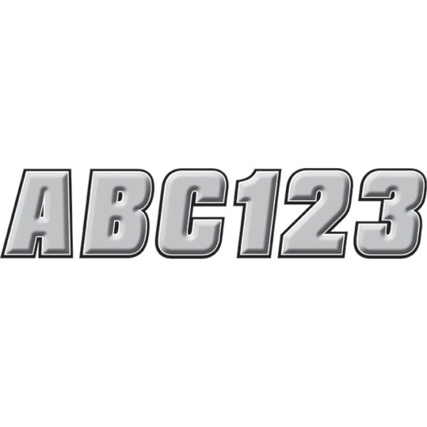 ID ステッカー キット 2インチ(51mm) シルバー/黒