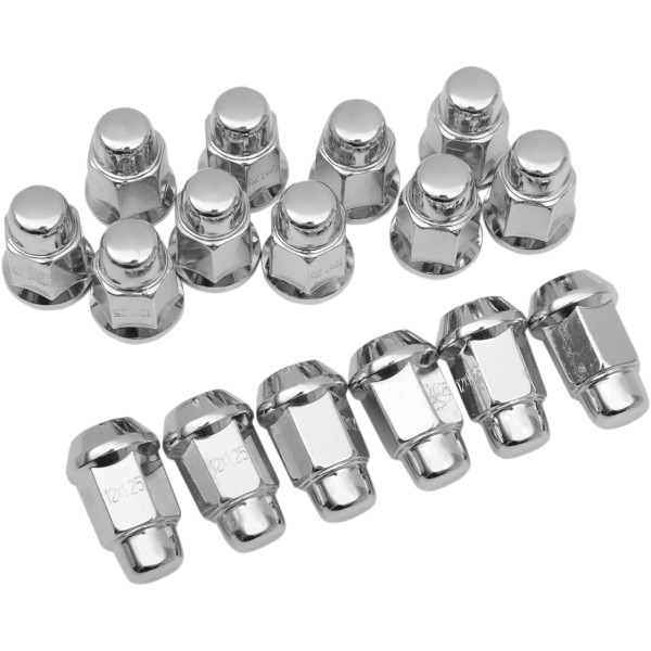 ロックナット 12mm テーパー クローム (16個入り)