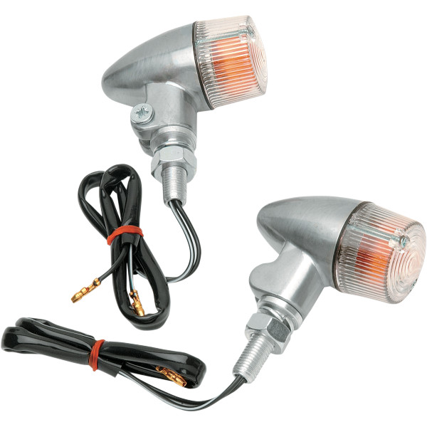 ウインカー ラウンド #1 シングル球 クリア レンズ M10 ポリッシュ