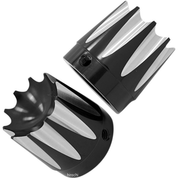 フロント アクスル ナット カバー 00年-07年 ツインカム エクスカリバー 黒 左右ペア