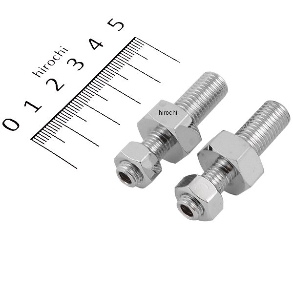 フレームマウントアダプター 10mm(M10) ウインカー用 クローム (左右ペア)